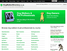 Tablet Screenshot of dogwalkerdirectory.co.uk